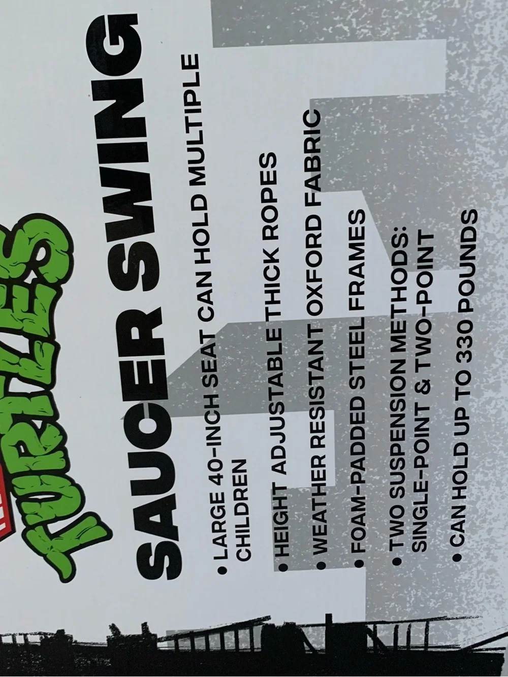 NIB. NICKELODEON TMNT 40” Saucer Swing